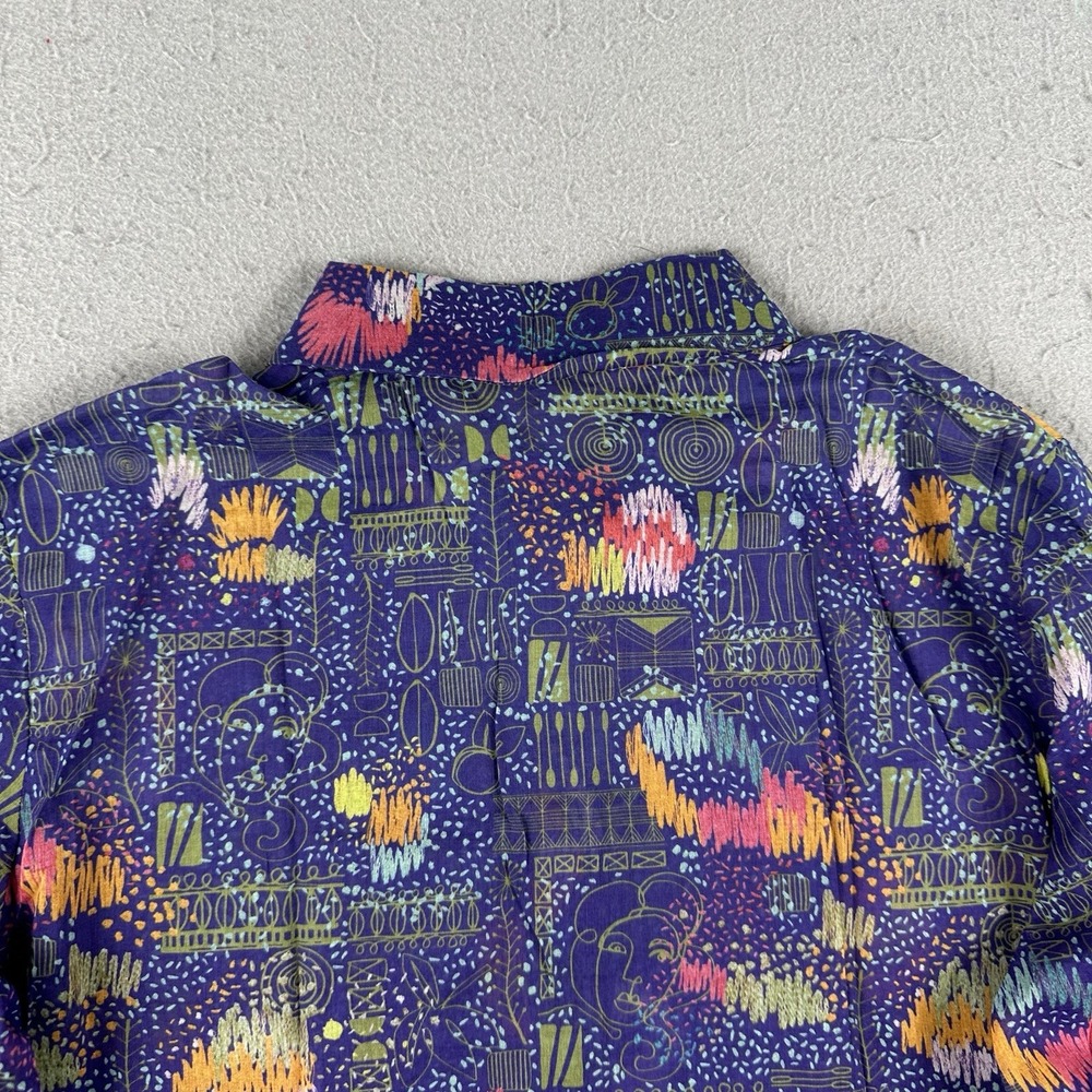 Catherine Andre Button Up Shirt 38 Purple‎ Art To Wear Lightweight Palette - Picture 16 of 16